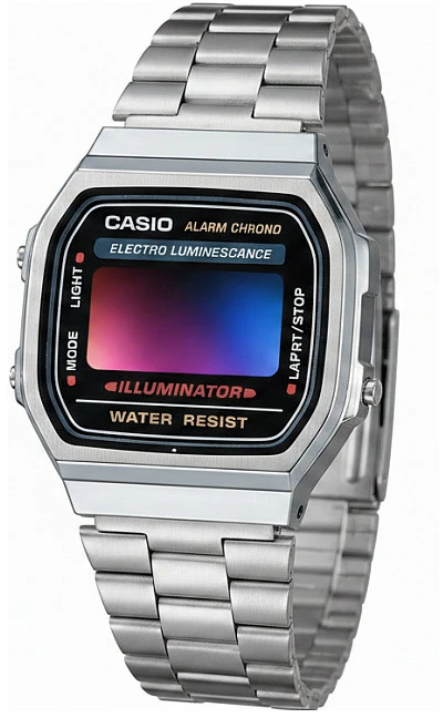 UNISEX CASIO A168WA-1W LAIKRODIS – VINTAGE + DĖŽUTĖ