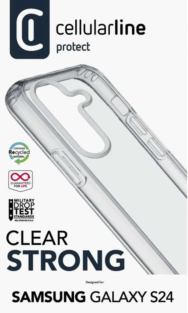 Cellular Line Cellularline Clear Strong - dėklas Samsung Galaxy S24 Transparent
