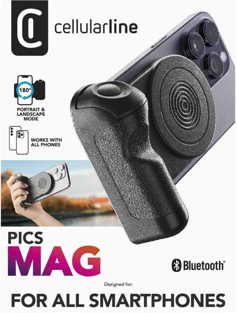 Cellular Line Cellularline Pics Mag Universalus Bluetooth asmenukių laikiklis juodas