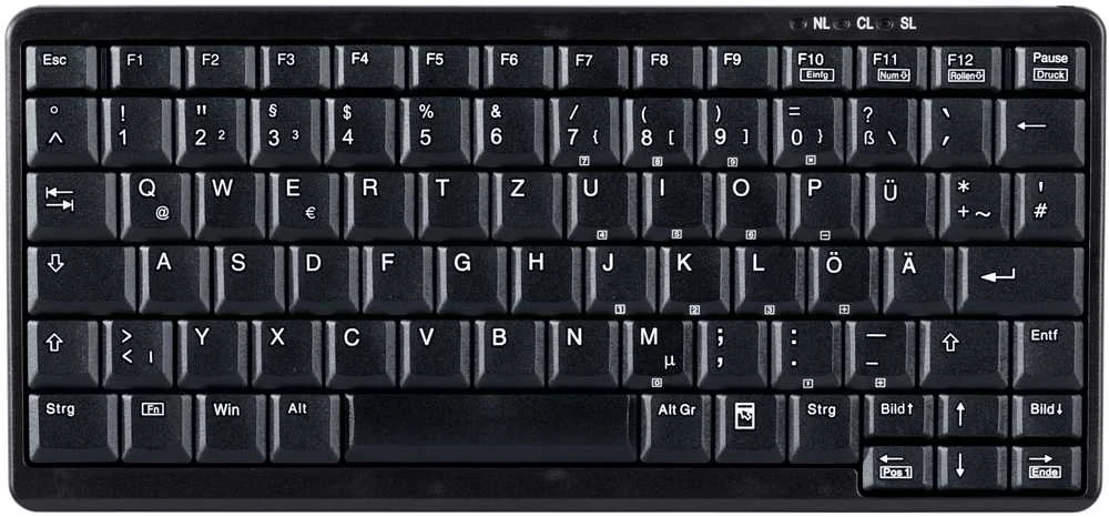 Contour Cherry ACTIVE KEY Industry 4.0 Mini nešiojamojo kompiuterio stiliaus klaviatūra