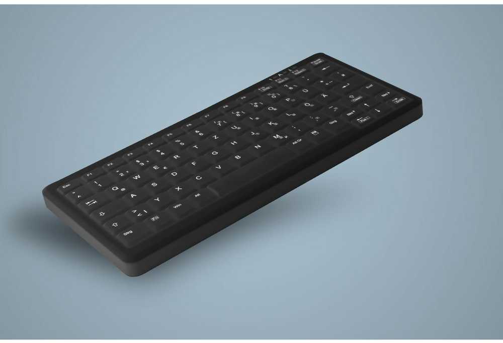 Cherry HYGIENE MINI NOTEBOOK STYLE/Klaviatūra SEALED USB Juodas