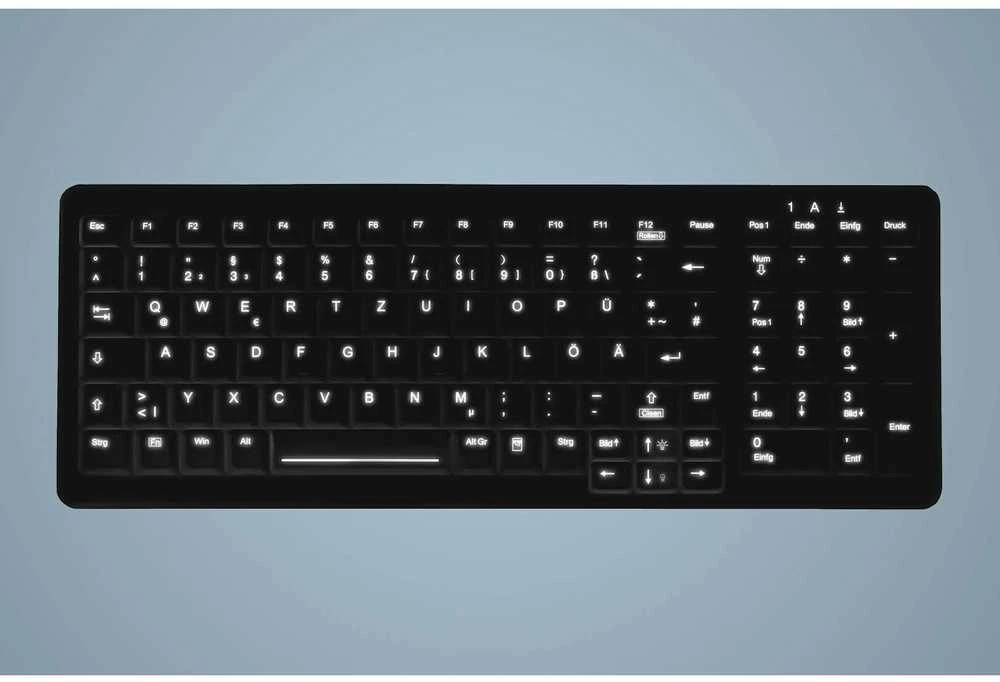 Klaviatūra Cherry Active KEY MTA AK-C7000 su laidu DE-išdėstymas juodas