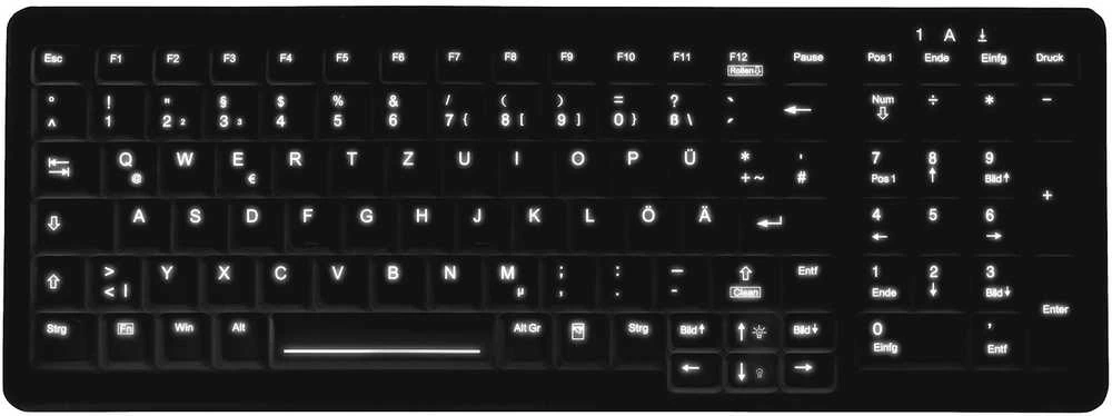 Klaviatūra Cherry Active KEY MTA AK-C7000 su laidu DE-išdėstymas juodas