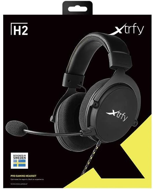 Cherry XTRFY H2 Ausinės CORDED - Juodas