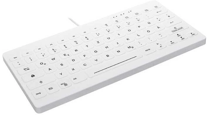 Klaviatūra Cherry HYGIENE MINI ULTRAPLOKŠČIAS UŽRAŠŲ KNYGELĖ/STILIUS AK-C4112F SER MEDICA KB GR