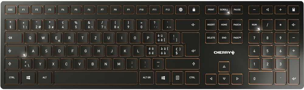 Klaviatūra ir pelė Kit CHERRY DW 9100 SLIM, RF belaidė + Bluetooth, QWERTZ, Juodas, Pelė Included