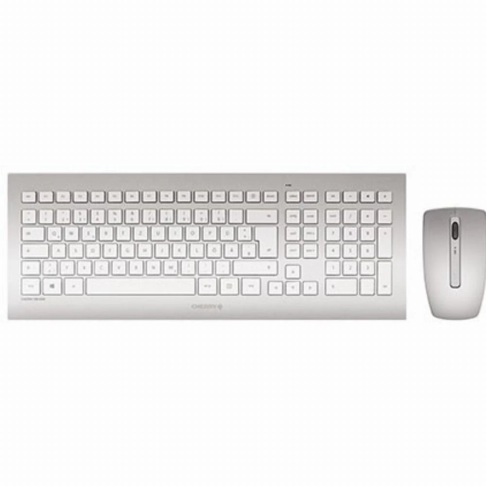 CHERRY DW 8000 klaviatūra Radijo dažnio belaidė QWERTZ Vokiečių Sidabras, Balta