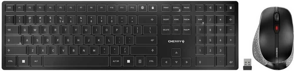 Cherry DW 9500 SLIM Klaviatūra COMBO - WIRELESS Juodas PAN-NORDIC