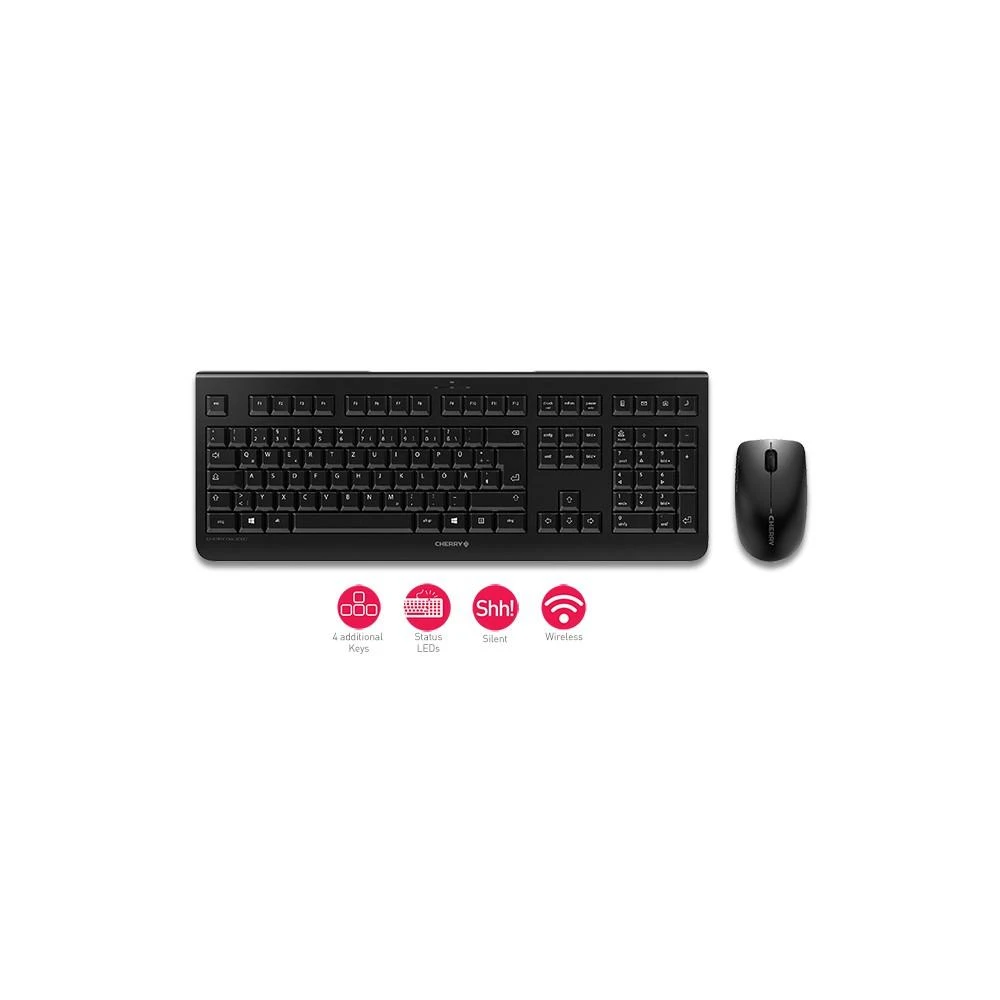 CHERRY DW 3000 klaviatūra Radijo dažnio belaidė QWERTZ Vokiečių Pilka