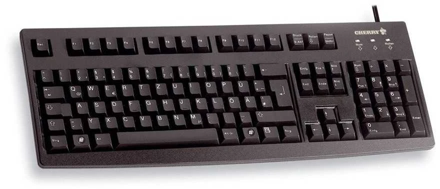 Klaviatūra Cherry G83-6105Lungb-2 UK USB Juodas