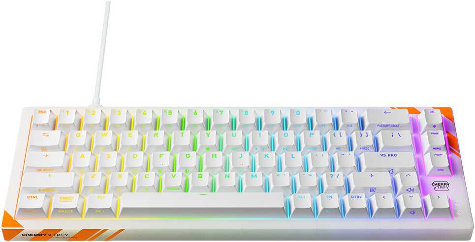 Cherry K5 PRO TMR COMPACT Klaviatūra - Baltas US-INTL