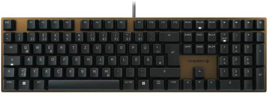 Cherry Klaviatūra KC 200 MX MX2A Silent Raudona [DE] Juodas/bronze MX2A SILENT Raudonas Switch