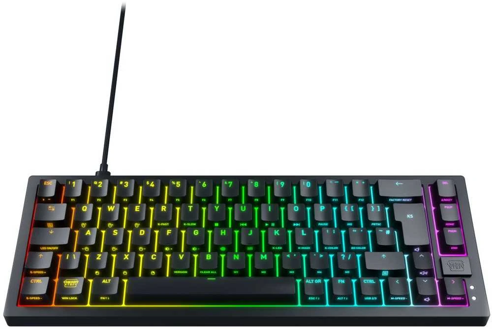 Cherry Klaviatūra XTRFY K5V2 RGB Compact Gaming MX2A Raudona [DE] Juodas
