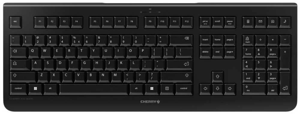 Klaviatūra Cherry KW 3000 Wireless EU-išdėstymas juodas