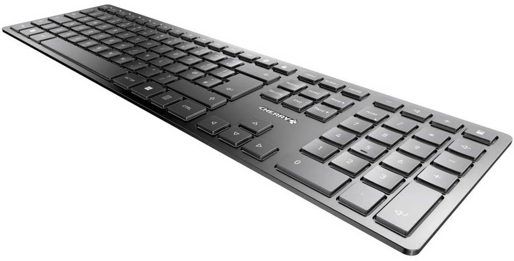Cherry KW 9100 SLIM GB Klaviatūra - WIRELESS Juodas UK-ENGLISH