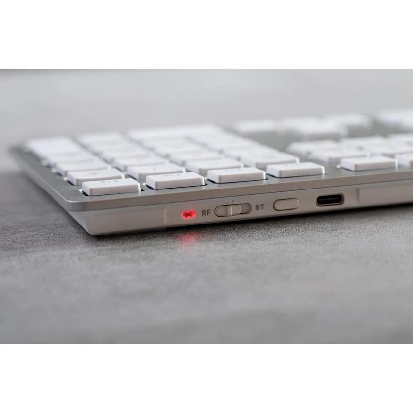 CHERRY KW 9100 SLIM - Klaviatūra - QWERTZ - Deutsch - baltas, Sidabrinė