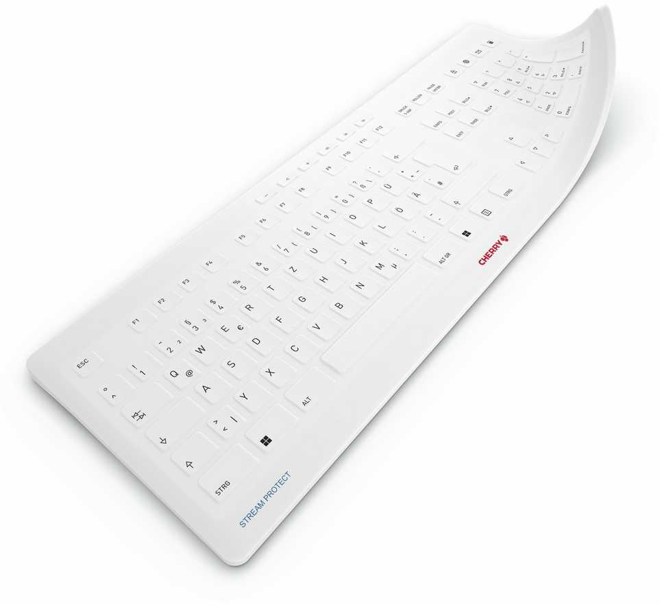 Klaviatūra Cherry Slipcover STREAM PROTECT MEMBRANE [DE] baltas 105 Tasten