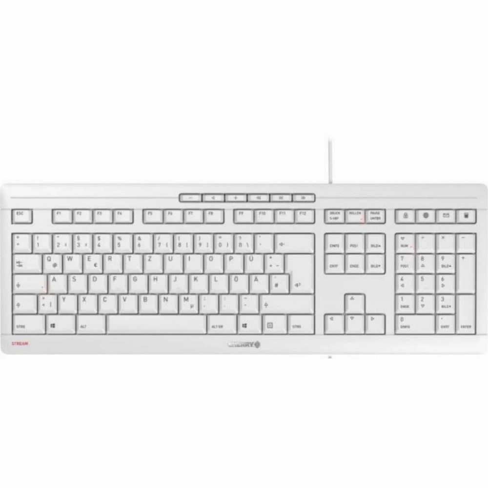 CHERRY JK-8500 klaviatūra USB QWERTZ Vokiečių Balta