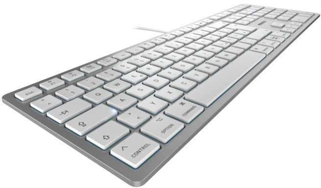 CHERRY KC 6000 SLIM - Klaviatūra - QWERTZ - Deutsch - Sidabrinė