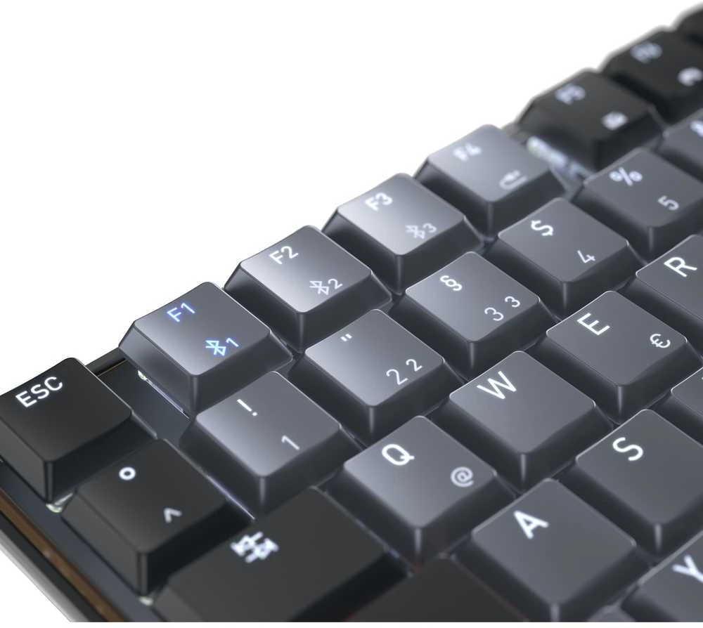 Klaviatūra Cherry KW 550 MX LP TKL išdėstymas DE Juodas
