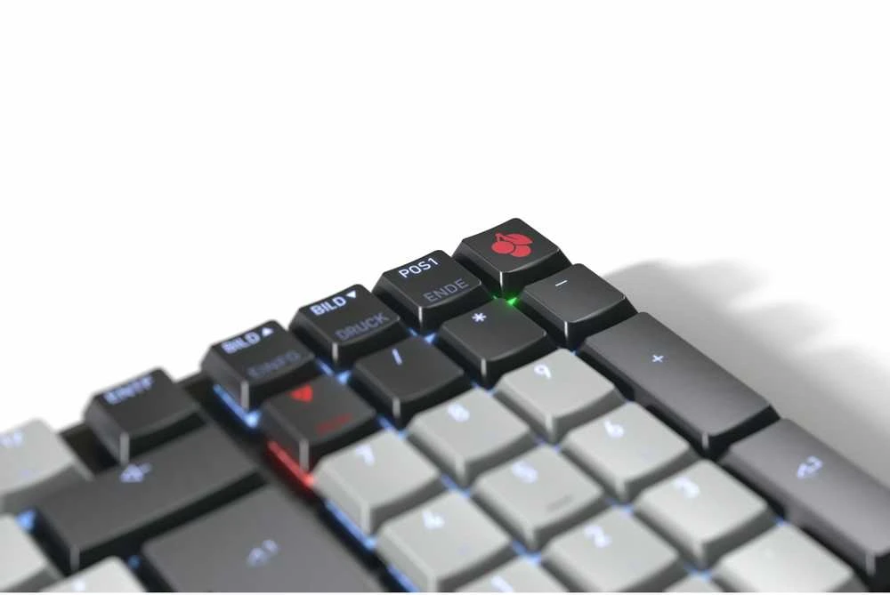 Klaviatūra Cherry KW 550 MX LP TKL išdėstymas DE Juodas