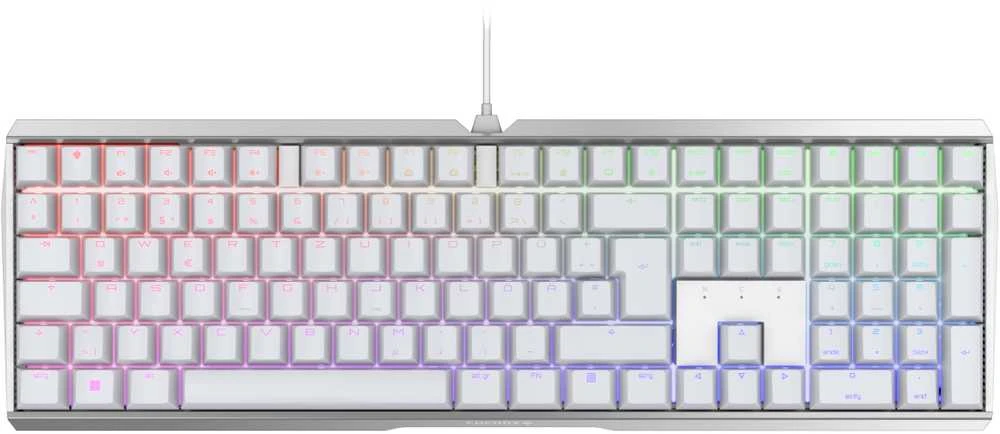 Klaviatūra Cherry CHERRY TAS MX 3.0S RGB su laidu DE-išdėstymas baltas MX Raudonas