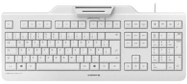 Klaviatūra CHERRY SECURE BOARD 1.0/Baltas/Pilkas