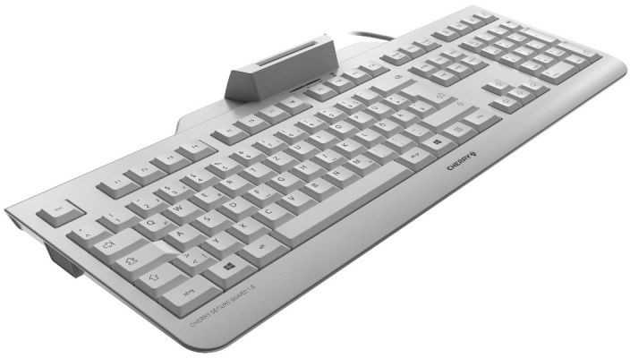 Klaviatūra CHERRY SECURE BOARD 1.0/Baltas/Pilkas