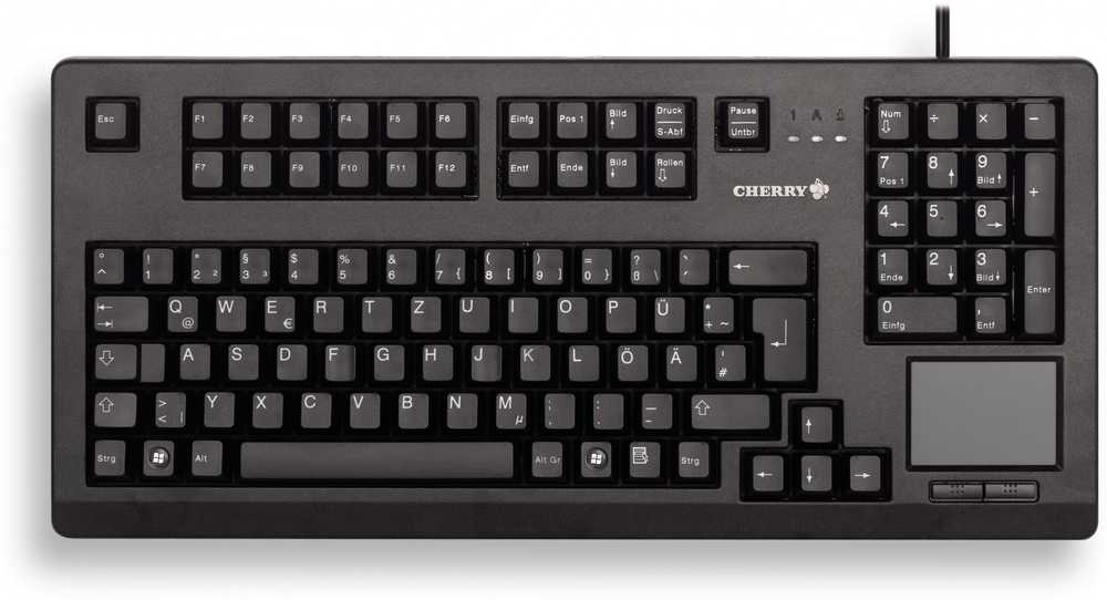CHERRY TOUCHBOARD Juodas/Klaviatūra USB FRENCH