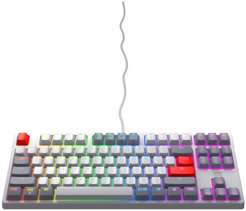 Klaviatūra CHERRY XTRFY K4V2 TKL KB RETRO - KB CORDED MECHANICAL MX Raudonas