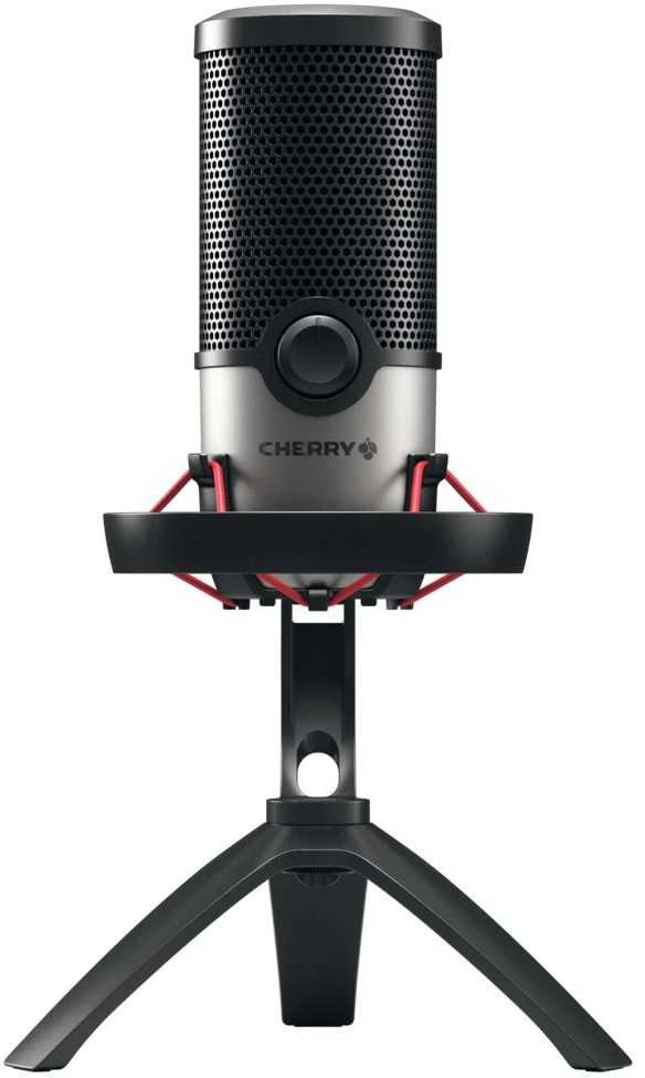 CHERRY UM 6.0 ADVANCED USB MIC - FOR STREAMING/OFFICE Sidabrinis/BLAC
