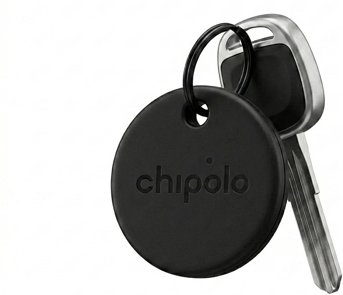 Chipolo POP – „Bluetooth“ sekiklis su keičiama baterija, skirtas „iOS“ ir „Android“, Juodas
