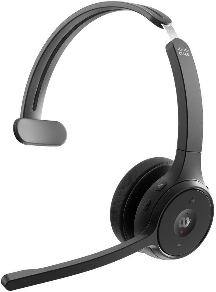 Ausinės Cisco Cisco Ausinės 721 - Ausinės - Ant ausų uždedamos - Bluetooth - kabellos - Carbon Juodas - Cisco Webex Certified