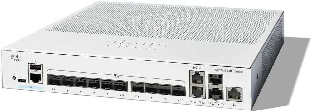 Šakotuvas Cisco CATALYST 1300 12-PORT SFP+ - 2X10GE SHARED