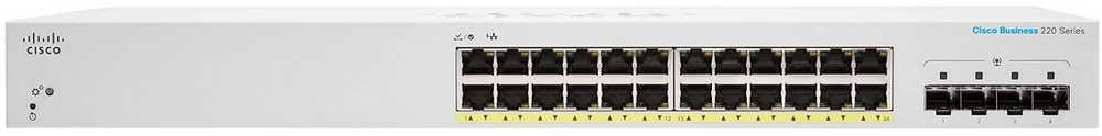 Šakotuvas Cisco CBS220-24FP-4X-EU jungiklis