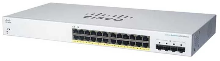 Šakotuvas Cisco CBS220 SMART 24-PORT GE FULL - POE 4X1G SFP