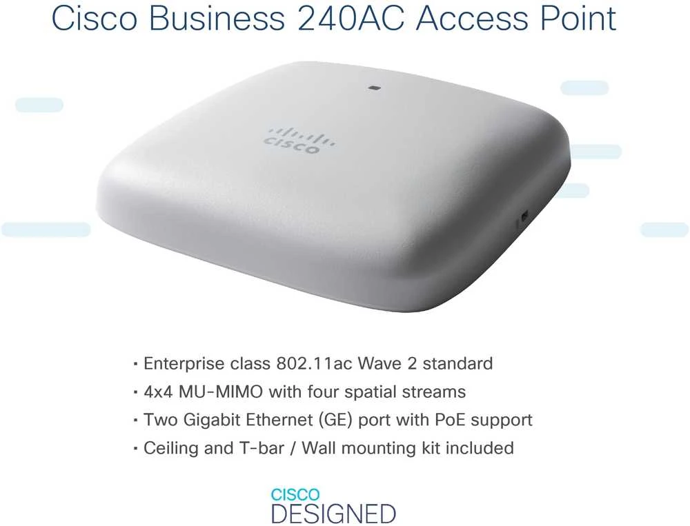 Maršrutizatorius Prieigos taškas Cisco 3-CBW240AC- E