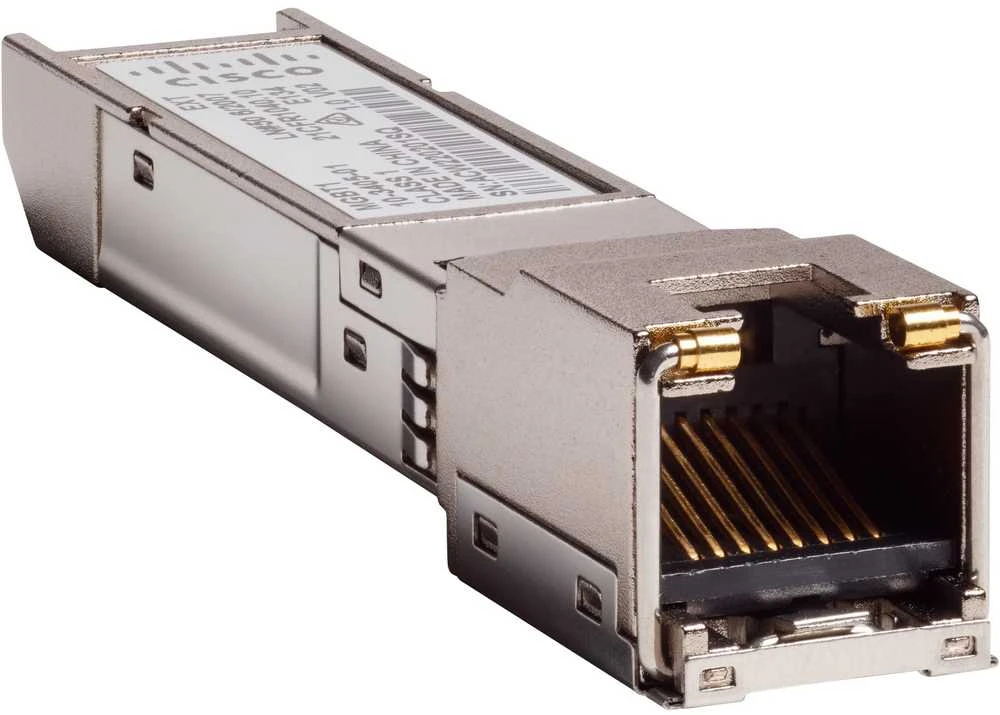 Šakotuvas Cisco Gigabit Ethernet LH Mini-GBIC SFP siųstuvas-imtuvas – 1000Base-T – 100 m – 1310 nm – RJ-45