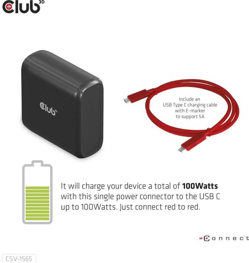 Club 3D USB-C stotis / replikatorius (CSV-1565)