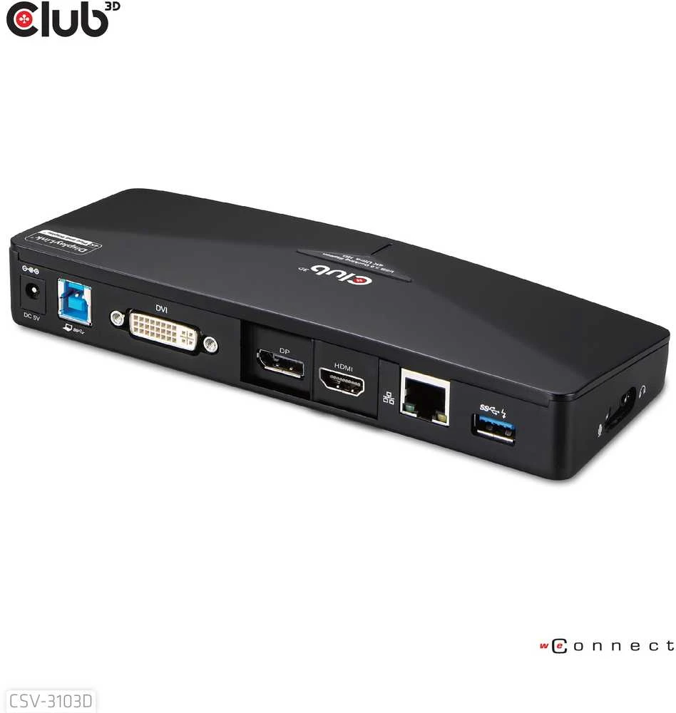 Club 3D SenseVision 4K USB stotis / replikatorius (CSV-3103D)
