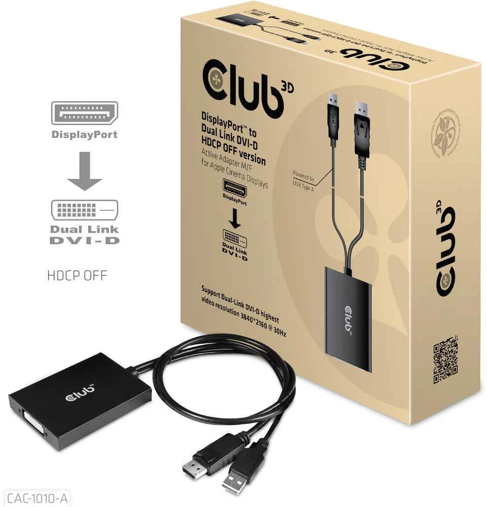 Club 3D adapteris su USB laidu ir pakuote