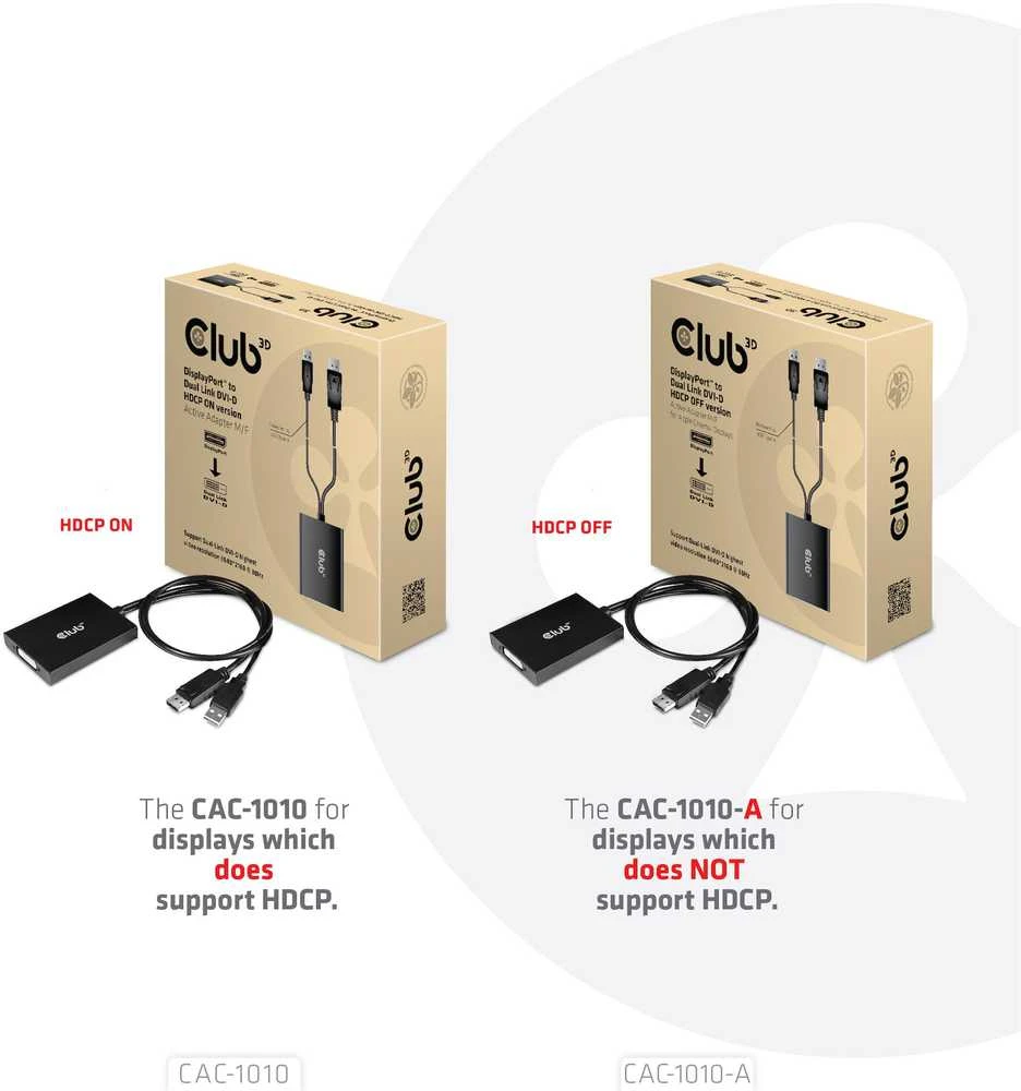Club 3D CLD CLUB3D CAC-1010-A vaizdo kabelio adapteris 0,6 m DisplayPort DVI-D + USB Juoda