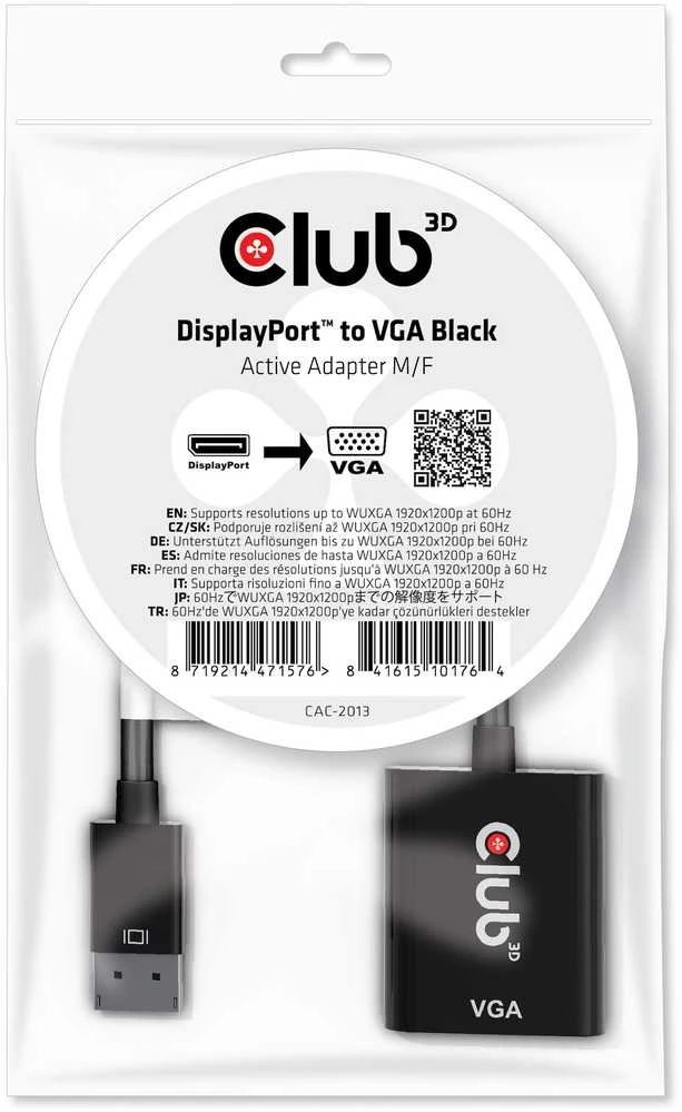 Club 3D Club3D adapteris aktyvus DisplayPort į VGA