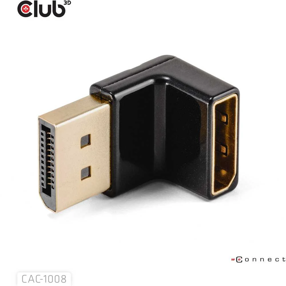 Adapteris AV Club 3D Club3D Adapteris DP > DP 1.4 90° kampu 4K@120Hz St/Bu mažmeninė prekyba