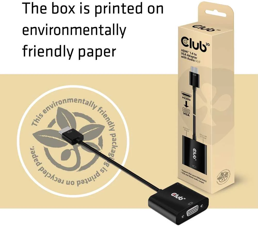 Club 3D CLUB3D CAC-1302 HDMI į VGA sumažinimas