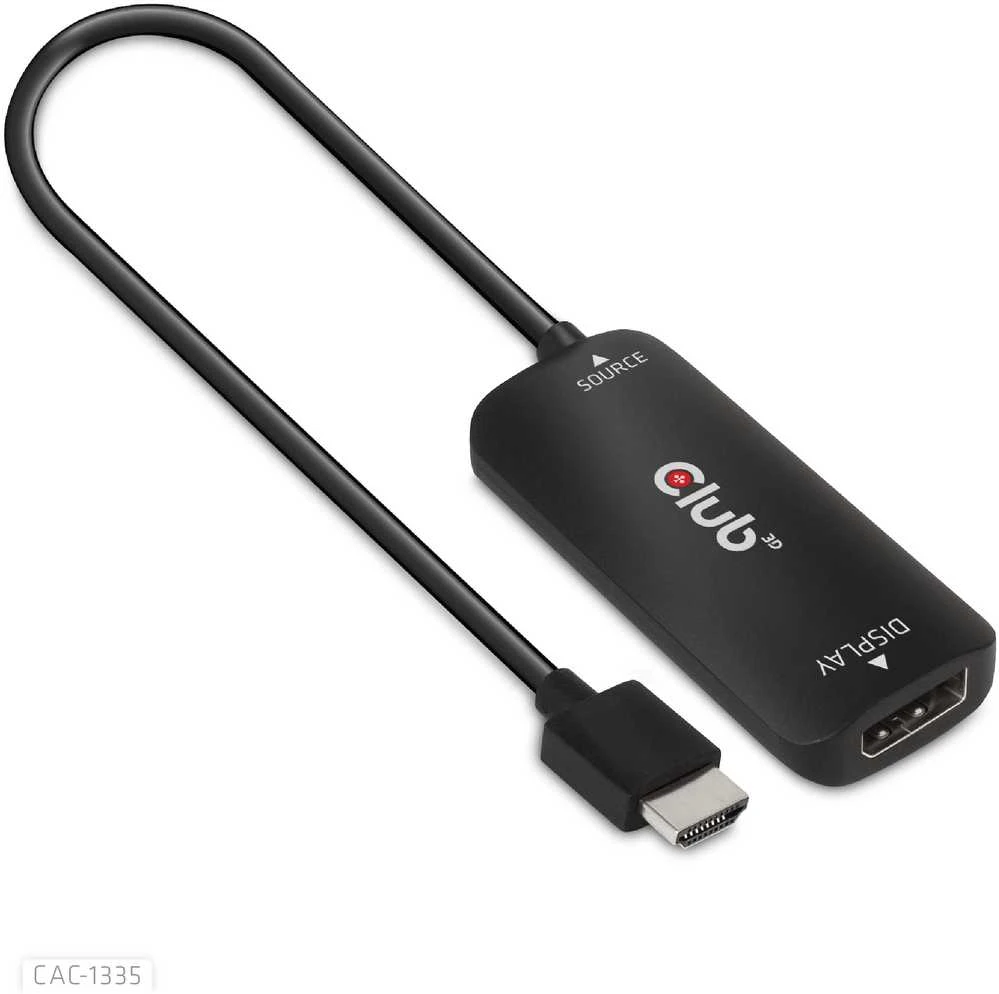 Club 3D HDMI + Micro USB į DisplayPort 4K120Hz/8K30Hz aktyvus adapteris