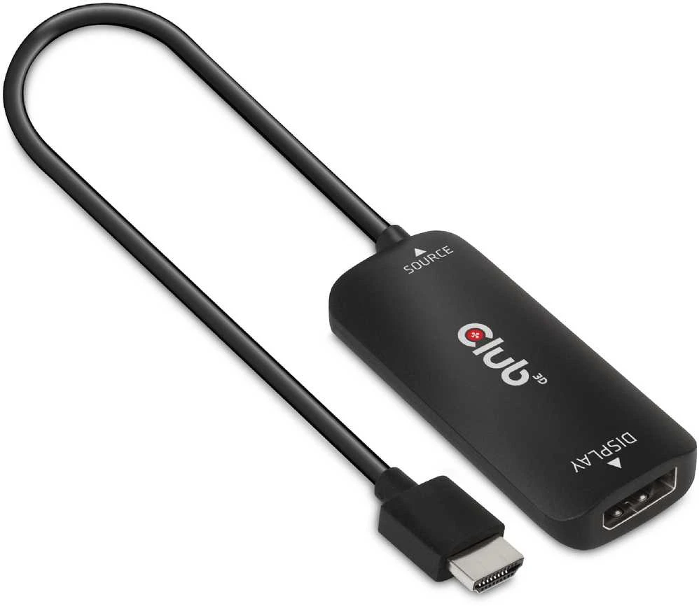 Club 3D HDMI + Micro USB į DisplayPort 4K120Hz/8K30Hz aktyvus adapteris
