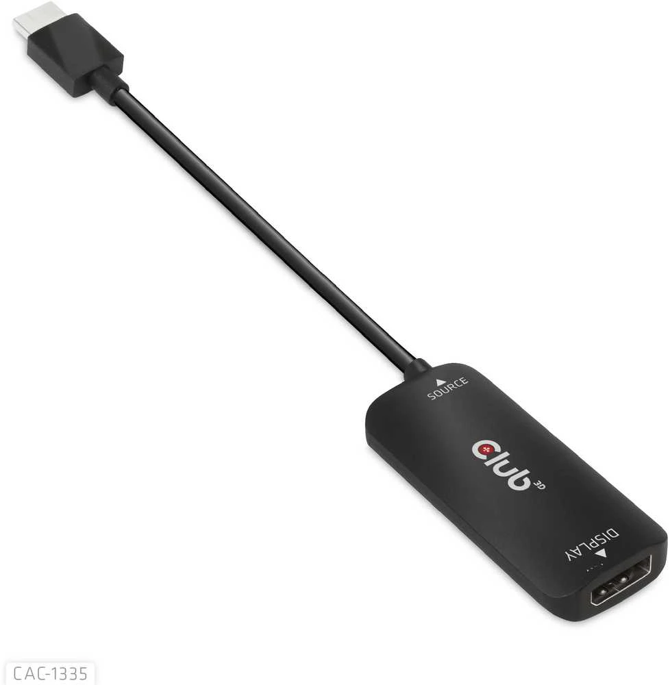 Club 3D HDMI + Micro USB į DisplayPort 4K120Hz/8K30Hz aktyvus adapteris