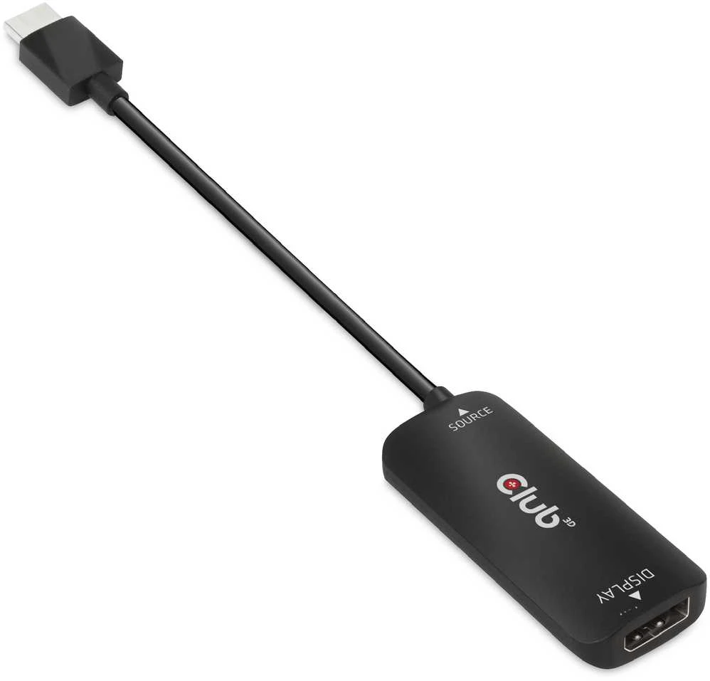 Club 3D HDMI + Micro USB į DisplayPort 4K120Hz/8K30Hz aktyvus adapteris