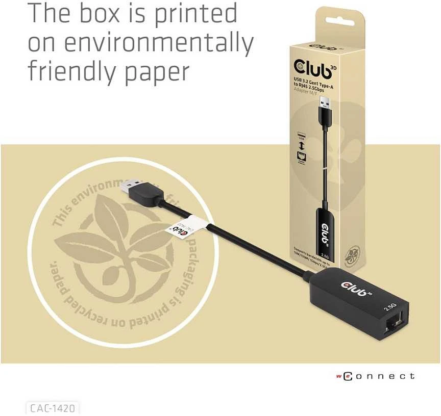 Club 3D CLUB3D cac-1420 usb A Eternetas Juoda